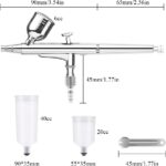 0.3Mm Dual Action Airbrush Kit With Three Different Cups6Cc,20Cc,40Cc Portable Airbrush Set For Makeup,Commercial Arts,Cake Decoration,Nail Art,Photo Retouching,Model Making And Crafts - Image 3
