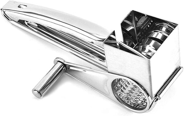 Stainless Steel Rotary Cheese Grater Kitchen Cheese Vegetable Cutter Slicer Shredder Ultra Sharp Handheld Drums & Slicer