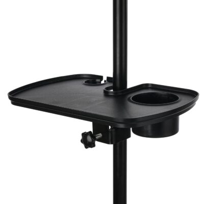 Microphone Stand Tray, Universal Mic Stand ClampOn Tray, Utility Shelf Rack Tray for Karaoke, Recording, Live Broadcast, Live Streaming, Performance, Drink Holder and Microphone Holder