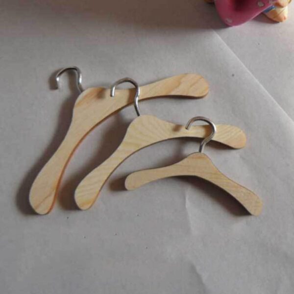 TOYANDONA 30 Ps Wooden Dolls clothes Hanger Dolls Wooden Hanger Wood Doll Hangers Doll clothes Hanger Dollshouse Ornament Robe - Image 2