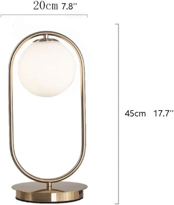 Uniqus Table Lamp Metal Glass Ball Desk Lamp Living Room Bedside Desk Lamp Bedroom Bedside Table Lamp Study Eye Table Lamp Reading Lamp Desk Lamp - Image 2