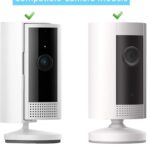 2 Pack Adhesive Wall Mount Compatible With Ring Indoor Cam 2Nd Gen And 1St Gen , Metal Camera Holder Bracket Ceiling Mount, Easy To Install, White - Image 2