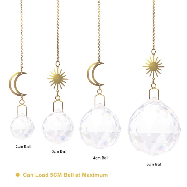 Uniqus Sun Catcher Gold Chains Hook for Crystal Ball Pendant Suspension Window Prism DIY Christmas Tree Decoration 18inch 4pcs - Image 3