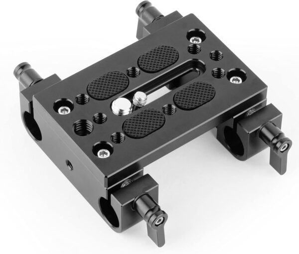 Smallrig Base Plate, Camera Baseplate With 15Mm Rod Clamps, Tripod Mounting Plate For Dslr Camera Video Camera  1775