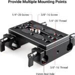 Smallrig Base Plate, Camera Baseplate With 15Mm Rod Clamps, Tripod Mounting Plate For Dslr Camera Video Camera  1775 - Image 2
