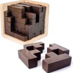 Wooden Brain Teaser Puzzles Box Brain Teasers Wooden Puzzle Tshaped Geometric Intellectual Jigsaw Logic Cube Puzzles Mind Games