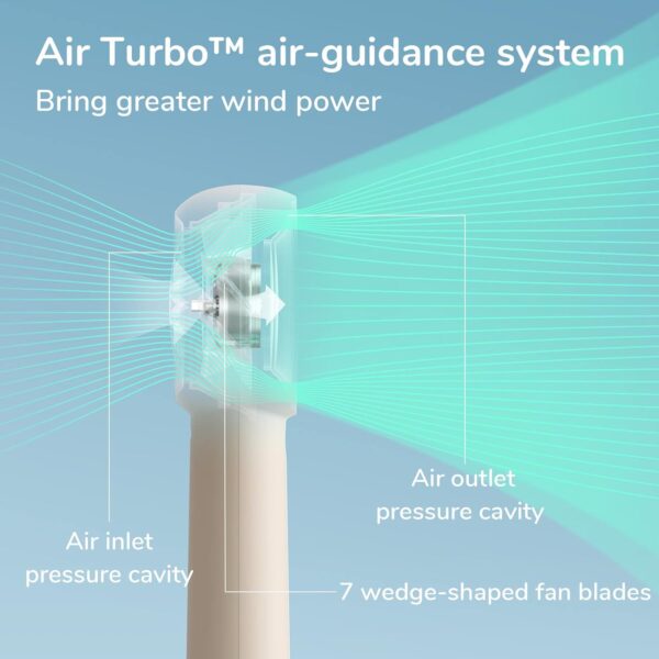 Jisulife Handheld Portable Turbo Fan 16H Max Cooling Time], 4000Mah Usb Rechargeable Personal Battery Operated Mini Small Pocket - Image 4
