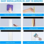 47Inch Cord Hider Wall Mounted Tv, Yecaye Tv Cord Cover, PreDrilled Wire Hiders For Tv On Wall, Paintable Cable Cover Wall, Wire - Image 6
