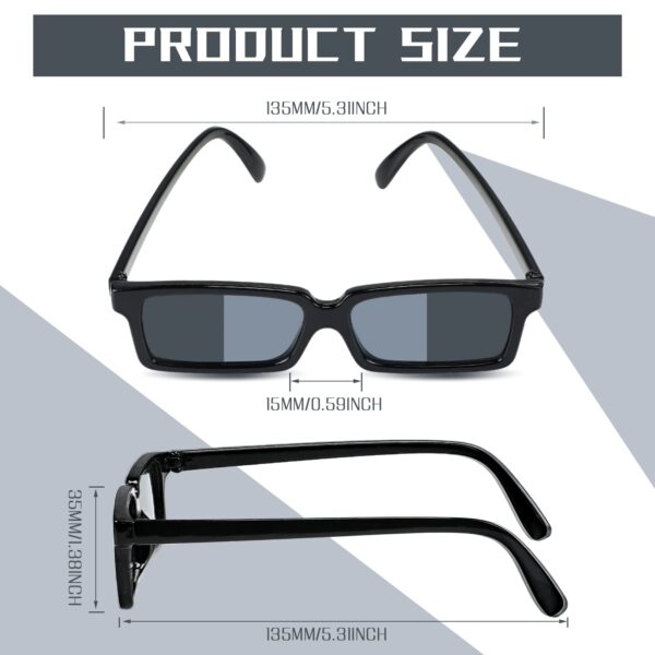12 Pack Sunglasses Rear View Mirror Sunglasses Real Detective Glasses Anti Track See Behind You with Inside The Lens Mirrors for Kids Personal Security - Image 2