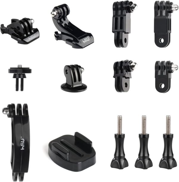 Uniqus Basic Adapter Grab Bag For Gopro, Including Quick Release Buckle Mount, JHook Buckle Mount, 3Way Pivot Arms, Tripod Mount