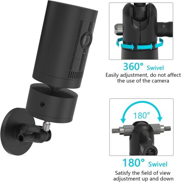 Magnetic Security Wall Mount For Pan Tilt Camera More Stable And Indooroutdoor Pan Tilt Camera Bracket 1Pack,Black - Image 3