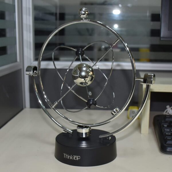 ThinkTop Kinetic Art Asteroid, Educational Physics Mechanics Science Toy Kinetic Art Milky Way Orbital Electronic Perpetual Motion Desk Home Decor - Image 3