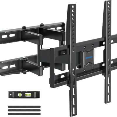 Mountup Ul Listed Tv Wall Mount, Full Motion Tv Wall Mount For Most 2665 Inch Flat/Curved Tv Fit 16 Wood Stud, Wall Mount Tv Brac