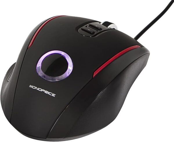 Monoprice 5-Button Optical Laser Gaming Mouse (109258) - Image 3
