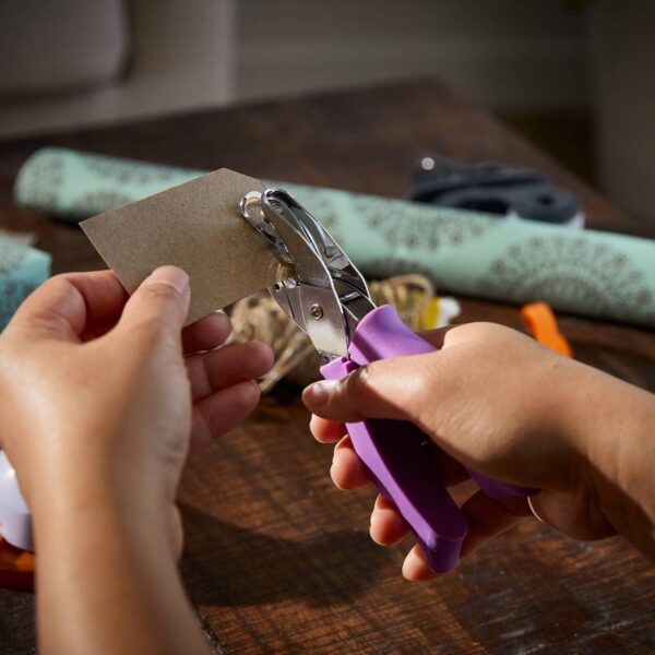 Fiskars 23517097J Circle Hand Punch, 1/8 Inch, Purple , Pink - Image 6