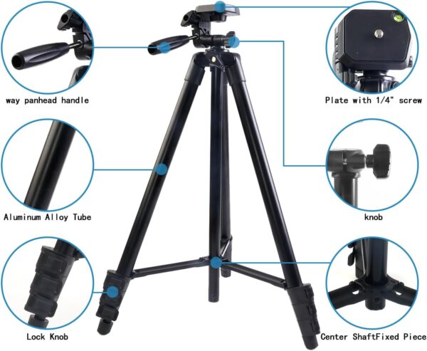 62 Phone Tripod, Uegogo Tripod For Iphone With Remote Shutter And Universal Clip, Compatible With Iphone/Android/Sport Camera - Image 5