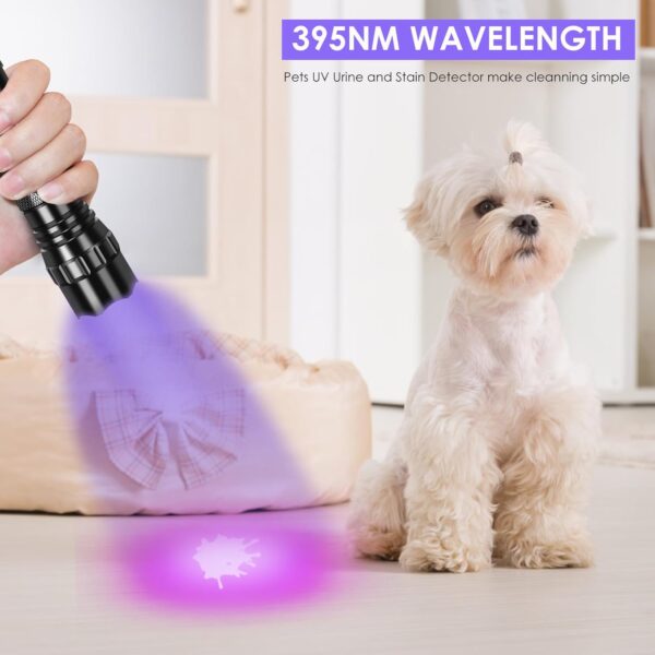 UniqueFire 501F 395nm UV Flashlight Single Mode Zoomable Handheld Mini Powerful UV Torch LED UV 395nm Blacklights for Resin Curing Pet Urine Detection Paper Currency etc - Image 3