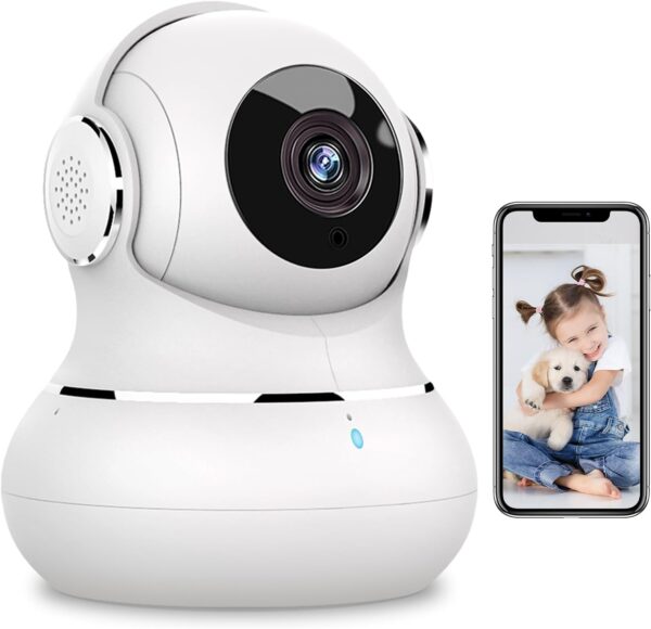 Indoor Camera 2K, Litokam 360 Pan/Tilt Smart Home Security Camera For Pets/Dog With Phone App, Baby Camera With Motion Detection