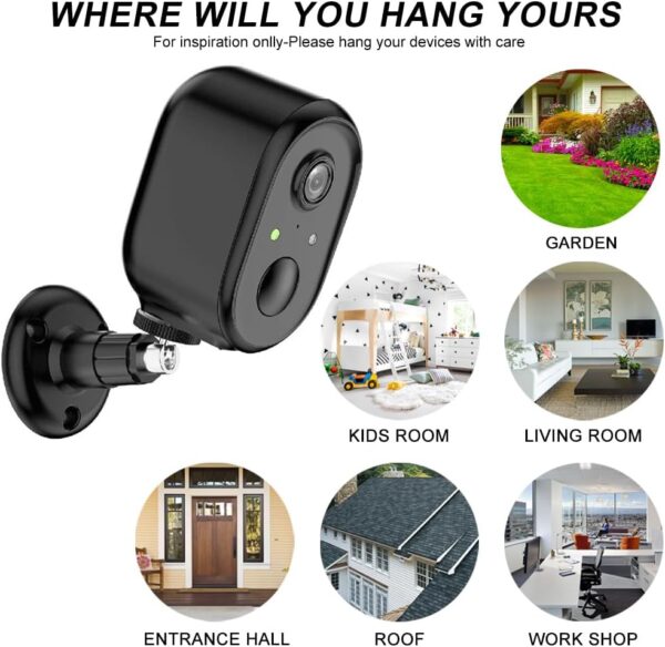 3 Packs Adhesive Ring Camera Mount Wall Mount Holder Compatible With Outdoor Security Camera, 360° Degree Adjustable Security Mounting Bracket,Camera Not Included - Image 4