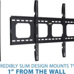 MountItlowProfile Large Tv Mount Flush Tv Wall Mount UltraSlim Fixed Tv Mount For 4270 In. Screen Tvs Vesa Compatibility Up To 80 - Image 2