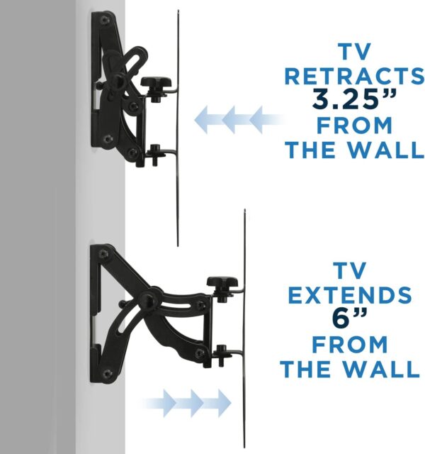 MountItfullMotion Tv Wall Mount Tilting, Swiveling, Articulating Display Mounting Bracket For 23 To 42 Flat Screen Panels - Image 3