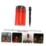 2pcs Lamps for Worship Memorial Lantern Candle Lamp Flameless Solar Powered Headstones for Graves for Humans Led Spotlights Outdoor Solar Night Light Electric Buried Lights Plastic - Image 9
