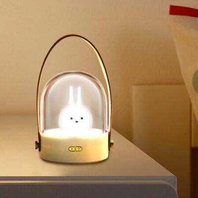 Night Light for Kids,Portable Handheld Music Ambient Light, Cute Cartoon Cute pet Rabbit Music LED lamp,Rechargeable Music Box Kawaii s for Girls