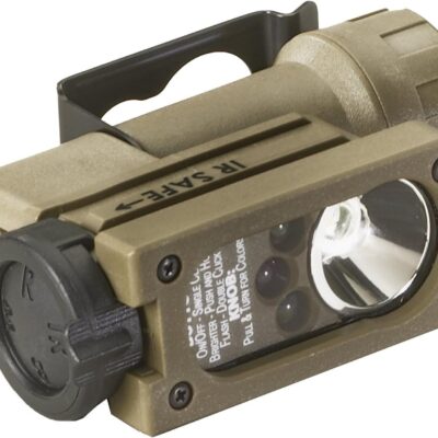 Streamlight 14104 Sidewinder 55-Lumen Compact Hands- Military Flashlight with Lithium Battery White Red Blue IR LEDs Coyote