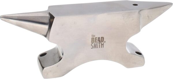 The Beadsmith Dualended Horn Anvil Mini Size 2.5 X 1 X 1.5 Inches 118Mm Tip To Tip 13.11Oz0.82Lbs Made Of Solid Stainless Steel Flat Horn And Rounded Horn Use For Hardening Wire Designs