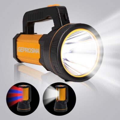 Powerful Led Flashlight High Lumens Rechargeable Super Bright Handheld Spotlight Flashlight Large Ultra Long Lasting Portable High Power Big Searchlight