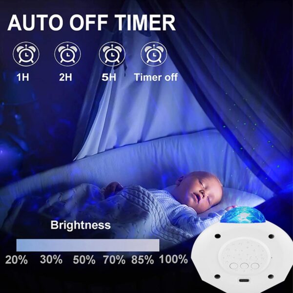 14 Colors Starry Sky Galaxy Star Projector Light Usb Interface Stroboscopic Timing Off Multiple Projection Angles For Bedroom - Image 3