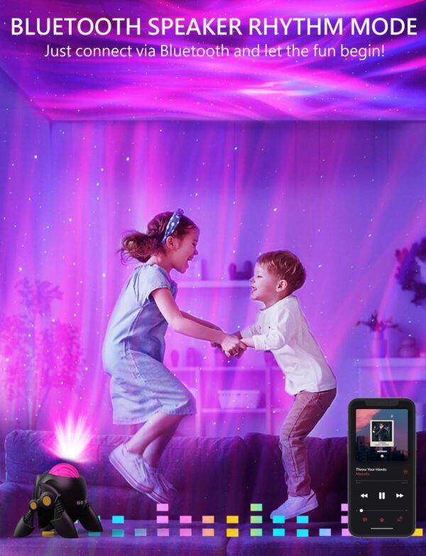 Yovako Star Projector Galaxy Light, Galaxy Projector For Bedroom, Northern Lights Aurora Projector With 29 Light Effects, Timer - Image 3