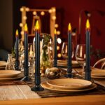 YAUNGEL Halloween Candles, 8PACK Black Flameless LED Candles Halloween Lights Battery Operated Window Candles with Remote Timer, Candle Holder, Suction Cups for Halloween Decoration Decor - Image 6
