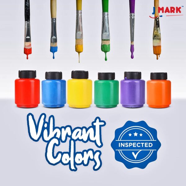 J Mark Complete Toddler Painting Set Includes Washable Toddler Paint, Art Smock, Toddler Painting Paper, Brushes, Brushes - Image 6