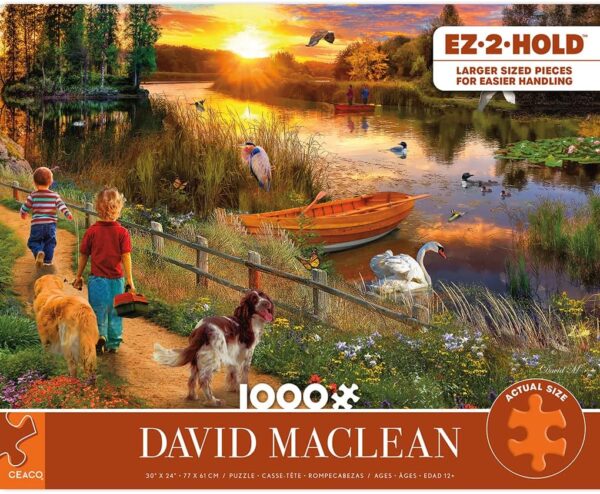Ceaco David Maclean River Sunset 1000 Oversized Piece Jigsaw Puzzle - Image 2
