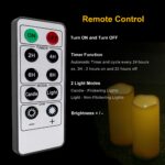 2 PCS Outdoor Flameless LED Pillar Candle with Remote Timer Long Lasting Waterproof Flickering Battery Operated Electric Candle for Christmas Lantern Party Wedding Decoration 3x8 - Image 5