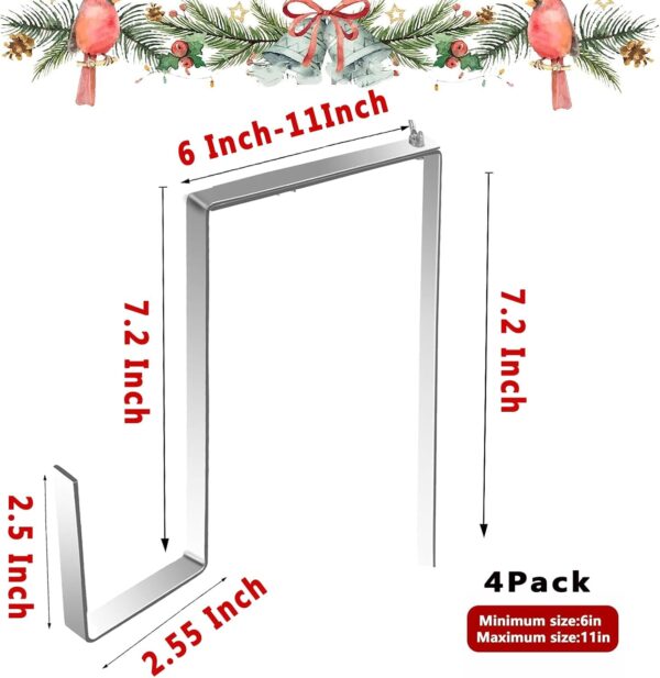 Wreath Holder for Cemetery Suitable for Grave Wreaths for Cemetery- 6" to11" Adjustable Wreath Stands for Cemetery Stainless Steel Cemetery Gravestone Wreath Stand for Memorial Day Graveston Decoratio - Image 6