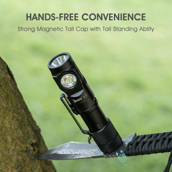 WUBEN L1 Rechargeable Flashlight High Lumens 2000 Lumen Brightest Tactical Flashlight Right Angle Super Bright LED Pocket Flashlight IP68 Waterproof Magnetic Emergency Flashlight for Home Outdoors - Image 5
