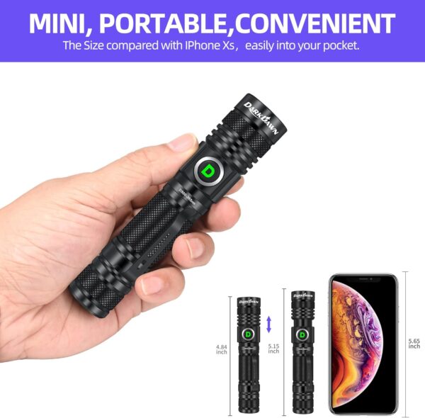 Uv Flashlight 365Nm, Led Blacklight Flashlight, Usb Rechargeable Flashlights, Powerful Fluorescent Portable Mini Detector For Pet - Image 5