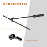 Pyle Pro Multimedia iPad and Microphone Stand Universal mic Holder Adjustable Extender Bar and MultiMount Boom Clip W Universal Tablet or Ipad Griper Starter Kit Sturdy and Durable PMKSPAD1.5 - Image 7