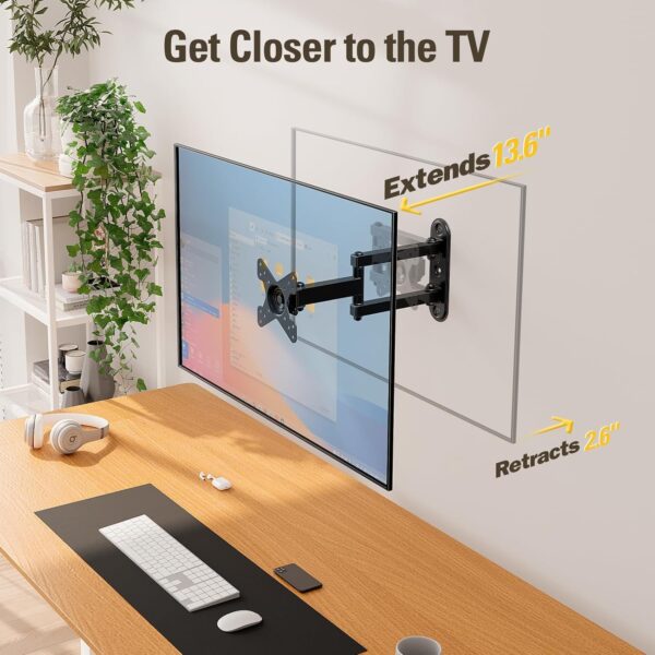 Mounting Dream Ul Listed Full Motion Monitor Wall Mount Tv Bracket For 1026 Inch Led, Lcd Flat Screen Tv And Monitor, Tv Mount - Image 4
