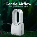 Desk Fan, Quiet Bladeless Fan With Usb Adapter And 5 Colors Led Light, 3 Speeds Stylish 11.8 Inch Table Fan, Small Fan With Touch - Image 4
