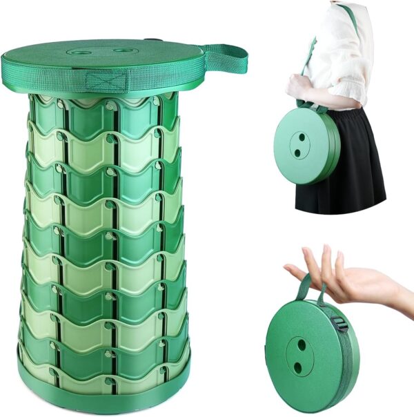 e Extra Sturdy Portable Collapsible Folding Stool For s Heavy Duty Foldable Retractable Telescoping Stool For Camping