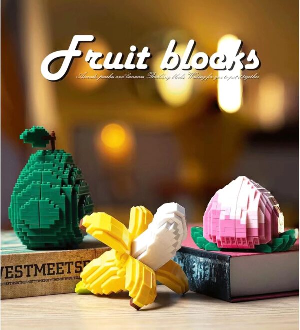 Mini Building Blocks Banana Fruit, Cute Banana Toy, Banana Stress Toy, Miniature Banana Decor Banana Gifts, Bricks Fruits Toy, Street Food City, Food Building Toy Set For Adults (BANANA) - Image 4