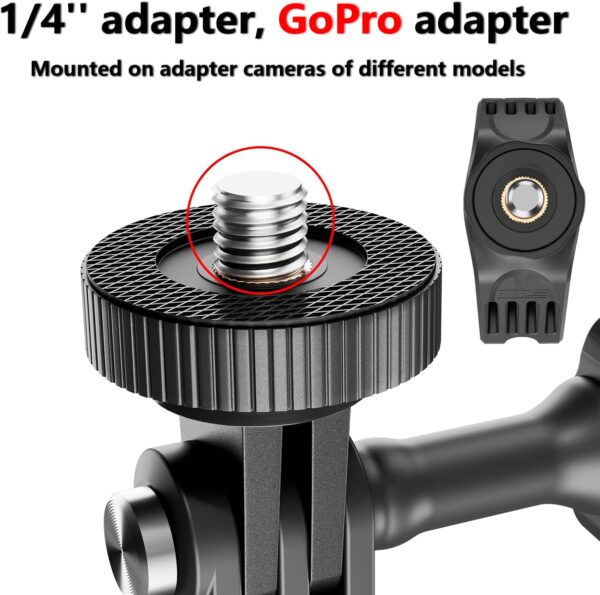 Uniqus Bike Mount For Gopro / Insta360 Motorcycle Camera Holder Handlebar Clamp With 1/4 Adapter For Insta360 X3/ One X2/ One - Image 3