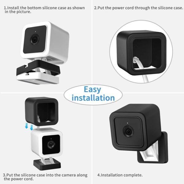 Holaca Silicone Skin For Cam V3 Come With Quick Wall Mount Bracket  AntiScratch Protective Cover  Extra Protect Cam V3 Camera - Image 3