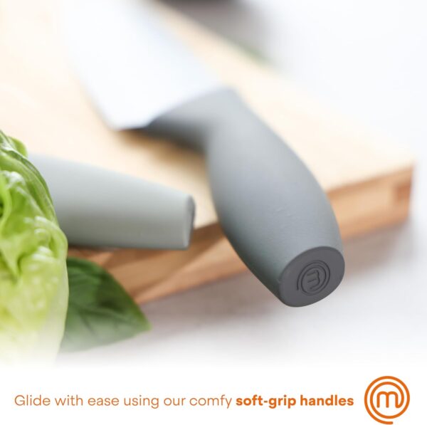 Masterchef Kitchen Knife Set With Covers, 6 Professional Chef Knives For Home Kitchens, Extra Sharp Cutting Stainless Steel Blade - Image 5