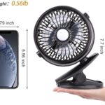Camping Fan, Clip On Fan With Led Lights And Hook, 4 In 1 Camping Accessories, Rechargeable 2600Mah Battery/Usb Operated Personal - Image 8