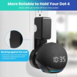 Uniqus Wall Mount Holder For Echo Dot 5Th Generation Release, Outlet Hanger For Echo Dot 5Th 4Th Gen, SpaceSaving Dot 5 - Image 4