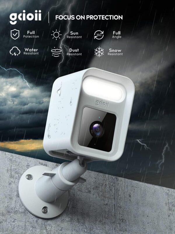 Mount For Cam V3 Spotlight Camera, Indoor/Outdoor Security Accessories，Weatherproof Protective Silicone Skin Cover And 360 Degree - Image 2